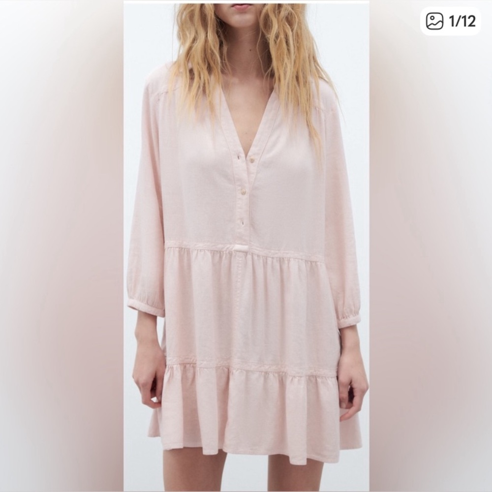 Zara Light Pink Casual Shirt